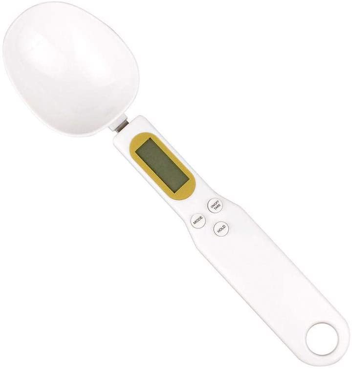 Digital Kitchen & Lab Gram Electronic Measure Food Spoon Weight Scale White