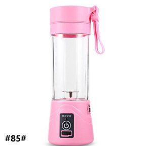 380 ml Blender Juicer Cup USB Rechargeable Electric Automatic Vegetable Fruit Citrus Juice Maker Cup Mixer Bottle pink