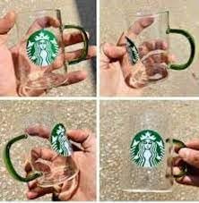 Starbucks glass cup  To prepare tea and coffee