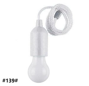 Pull Cord Light Portable LED Hanging Bulb Camping Closet 3 aaa Battery Operated