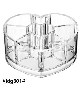 Heart Shape Acrylic Makeup Clear Acrylic Cosmetic Organizer