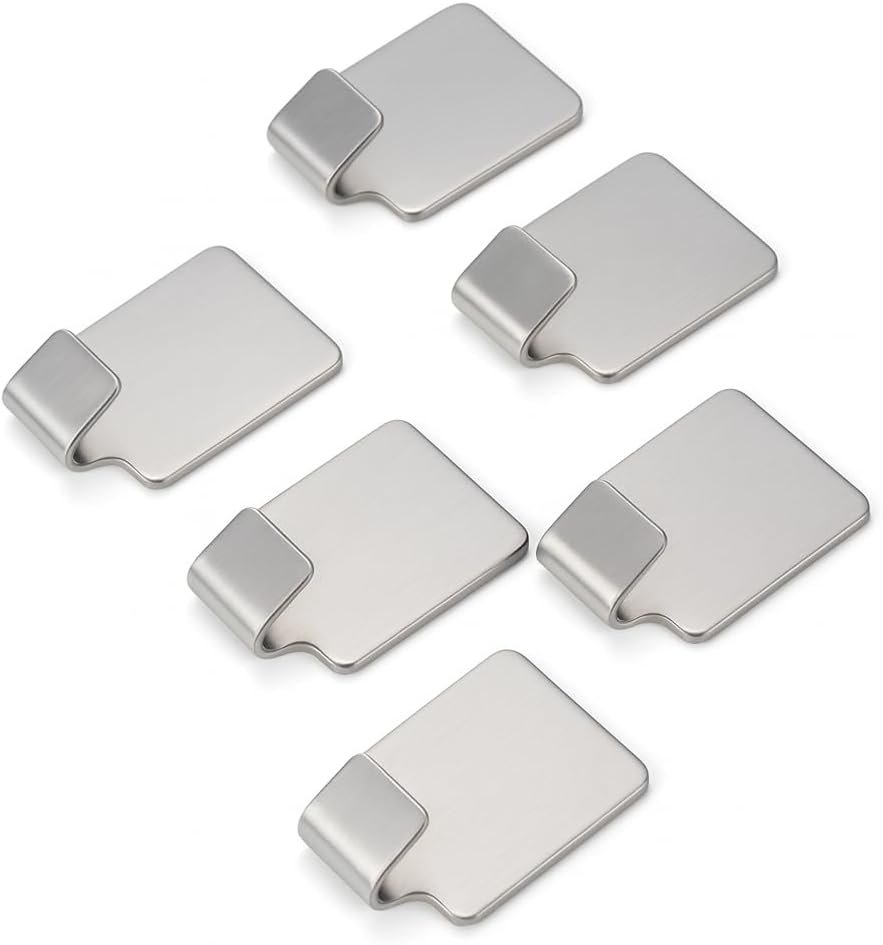 Heavy-Duty Steel Adhesive Hooks (Model ZT-1506) – Pack of 6, Rustproof Wall Hooks for Bathroom, Kitchen, and Office, Up to 0.5 kg Load, No-Drill Self-Adhesive