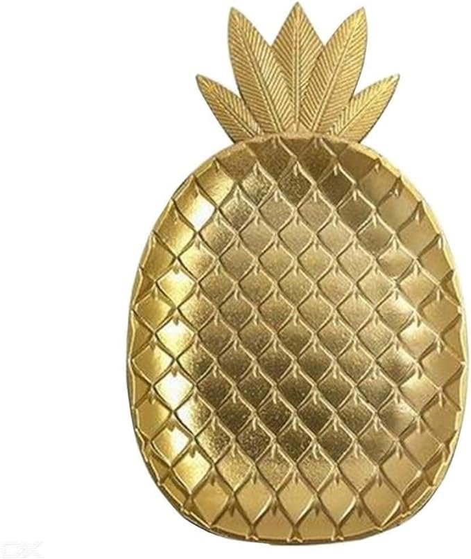 Gold Pineapple Serving Plate for Home Party for Nuts