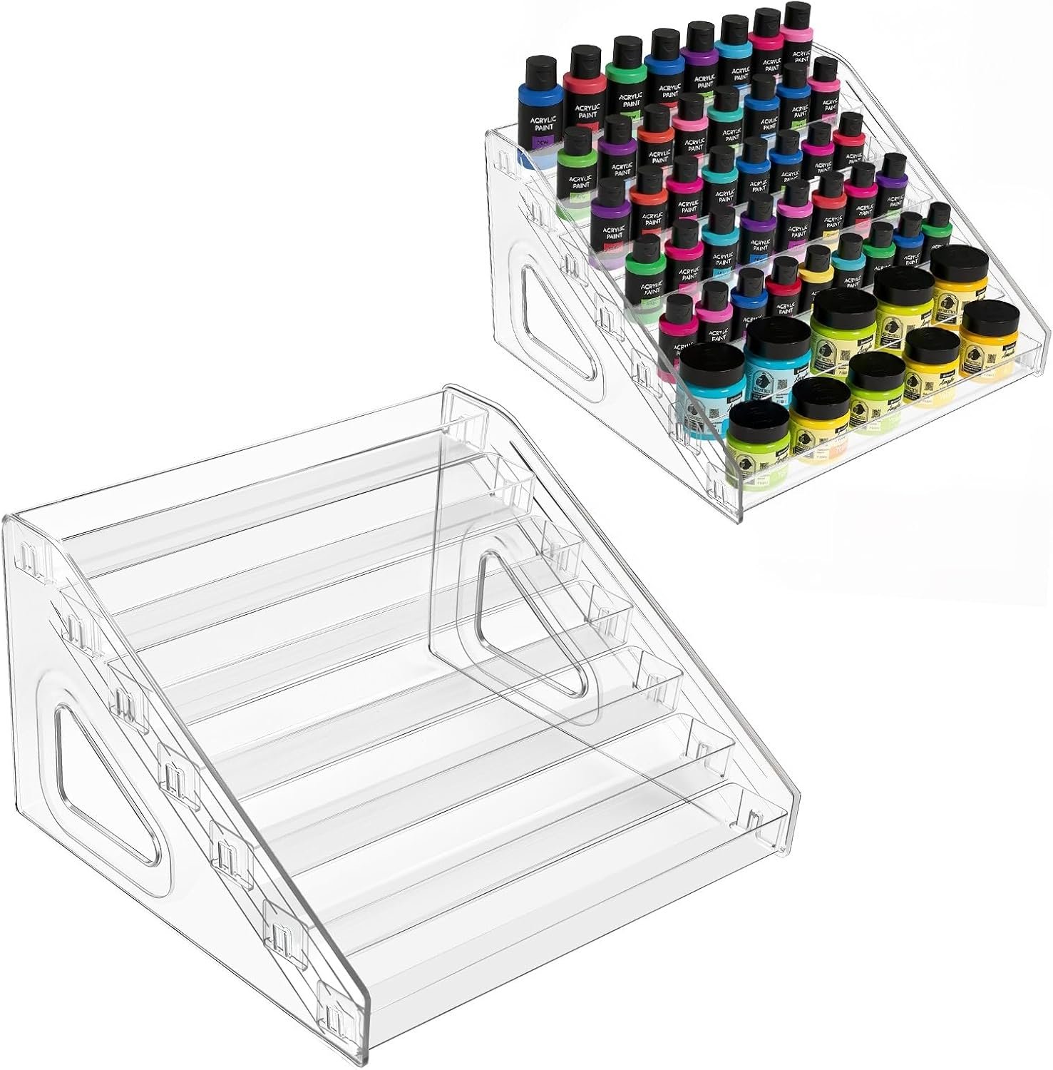 Acrylic Organizer(7 Tier) Organizers and Storage Paint Bottle Organizer Nail Polish Holde,Craft Holder Rack Inks and Food Coloring