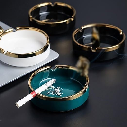 Ceramic Ashtray for Tabletop Side Tables