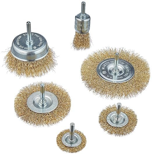 6-Piece Drill Wire Brush set Abrasive Wheel Cup Brushes for Metal