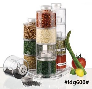 Spice Jars, Spice Organizer, Airtight Container Storage Jars, Essential Rolling Spice Jars with rotating base Set, 12 Pieces/Set