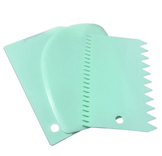 Cake Scraper, Decorating Comb - Soft and Flexible, Plastic Dough for Baking, Reusable Pizza Dough Cutter, Bread Edge Decorating Tool