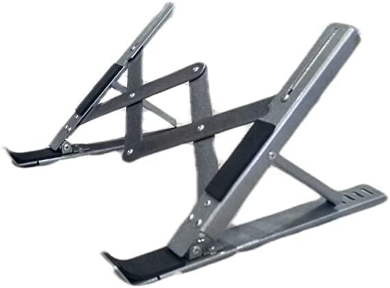 Adjustable Aluminum Portable Laptop Rack Stand for laptops, Tablets, Mobiles, Books with Pouch