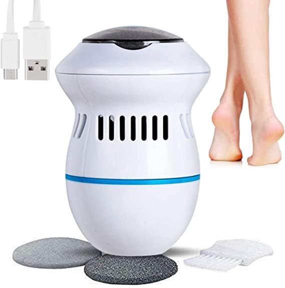 Portable Electric Vacuum Adsorption Foot Grinder USB Electronic Foot File Pedicure Tools, Dual-Speed Callus Remover - Pedicure Foot Care Tool for Dead, Hard Cracked Dry Skin