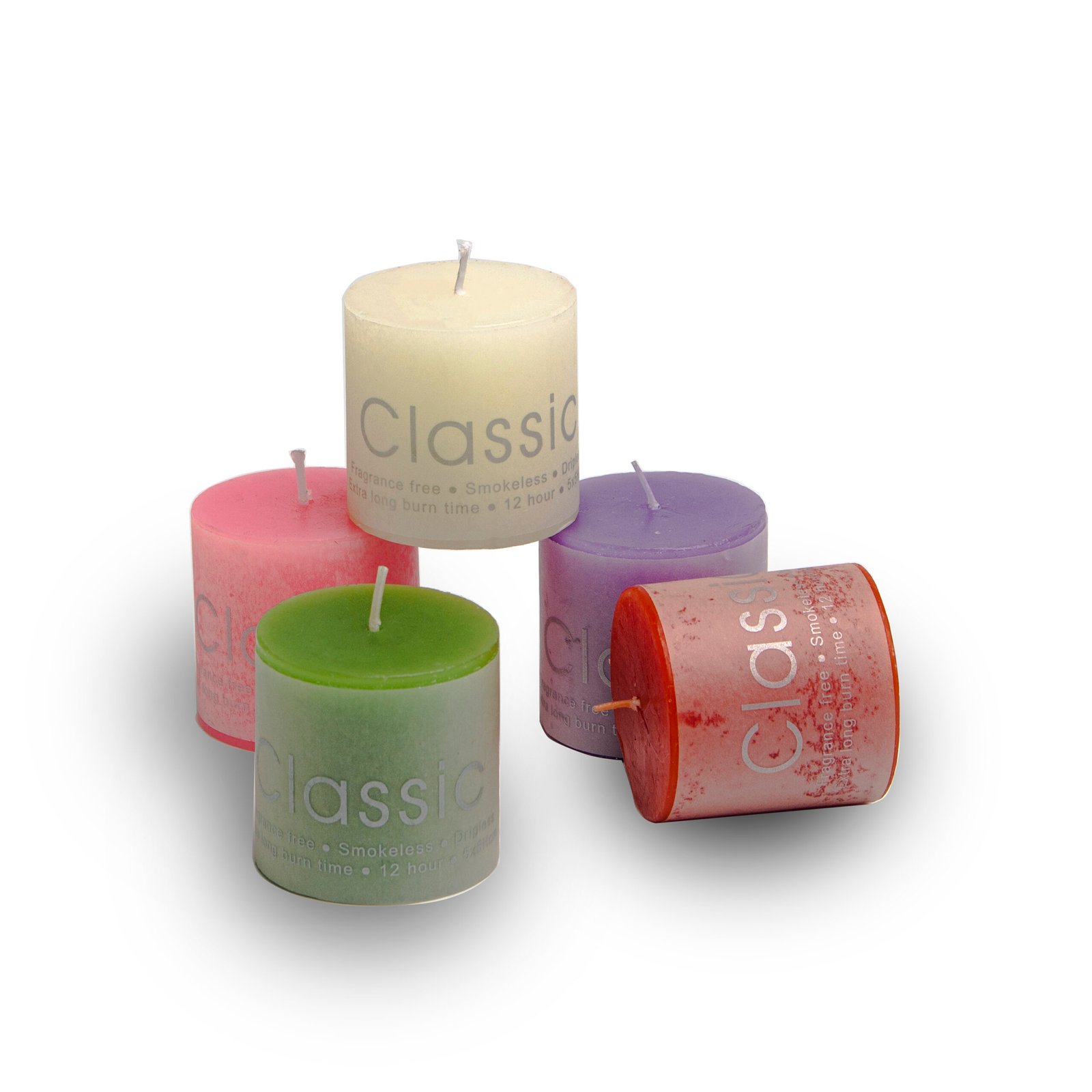 European Style Classical Cylindrical Color Scented Candles Smoke Free Wedding Hotel Festive Atmosphere Decoration