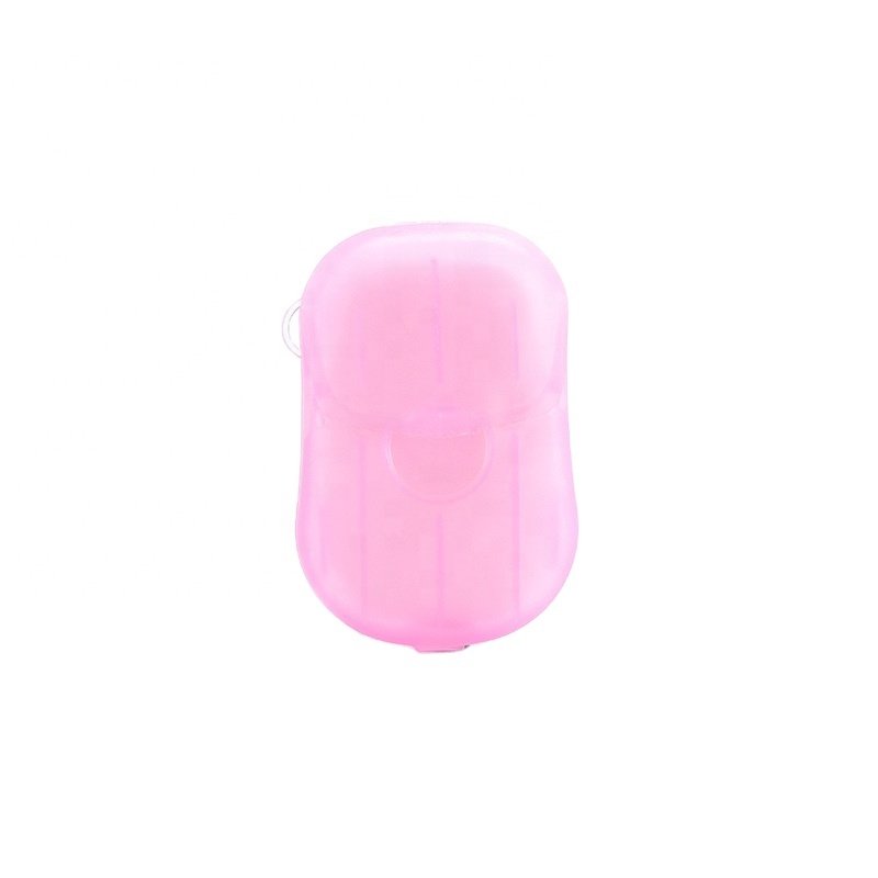 1 box (20PCS)Travel disposable soap sheet box soap paper portable soap sheet Mini soap paper - random color