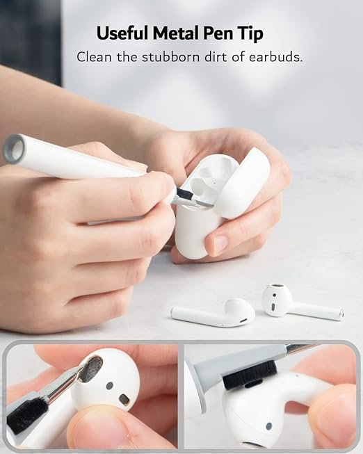 4-in-1 Cleaning Kit, New generation Multifunctional Earphone Cleaning Kit with Soft Brush for