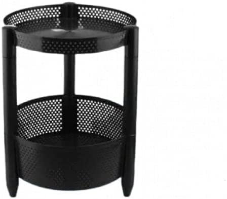 2 tier Round Trolley Kitchen Storage Cart Storage Baskets