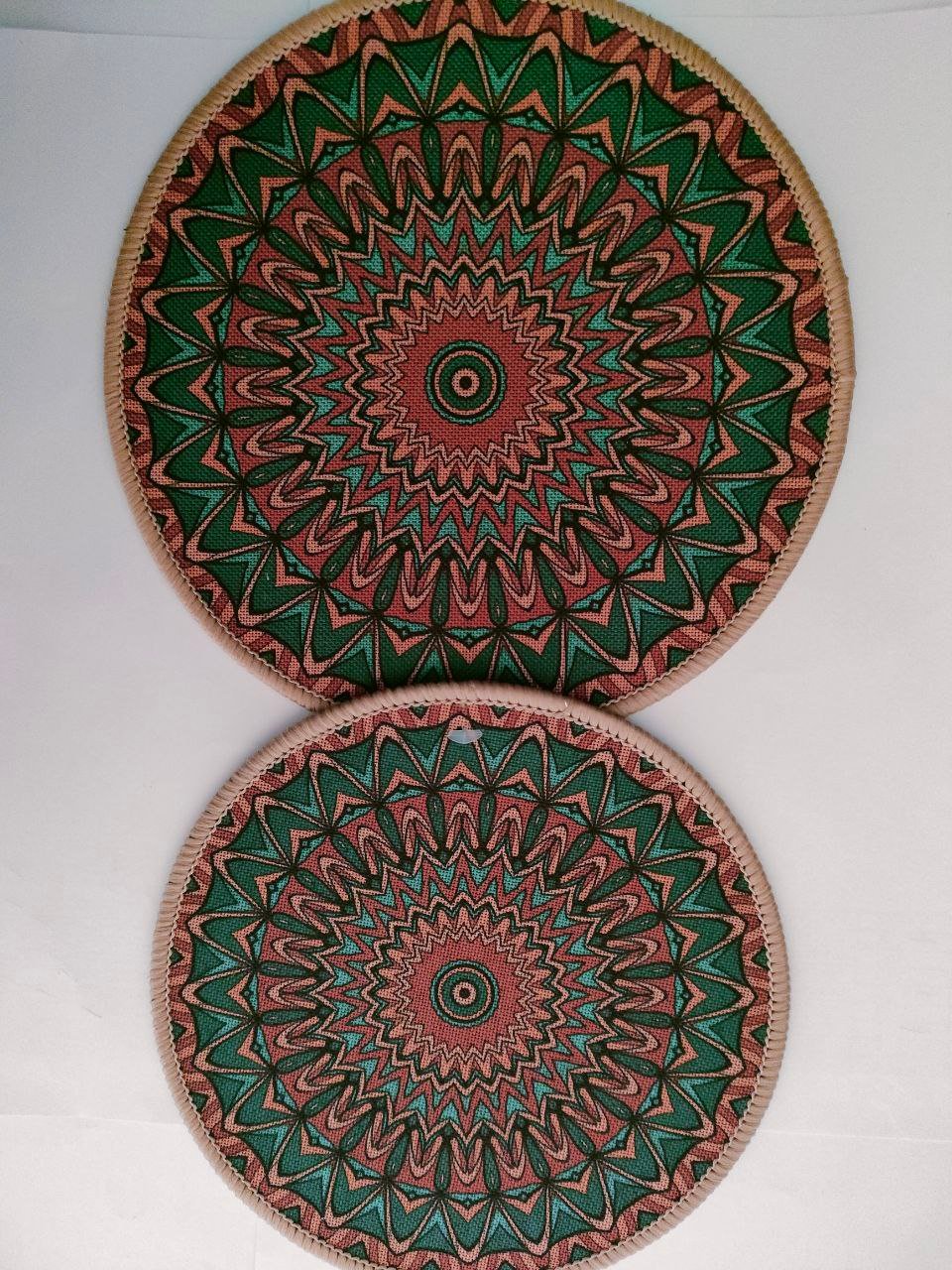 2pcs Rubber Coaster table mats heat resistant Non Slip Coasters