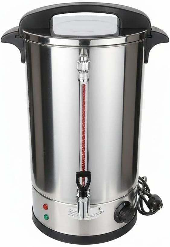 ​25L Electric Hot Water Urn - 2400W Stainless Steel Water Boiler & Warmer with Adjustable Temperature Control and Fast-Pour Tap.
