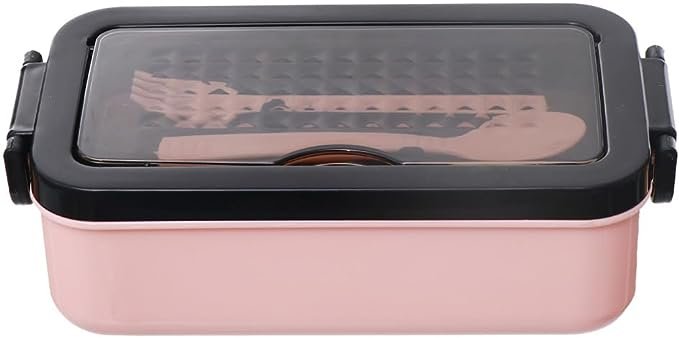 Kabas Plast Plastic Sealed Lunch Box with Spoon and Fork