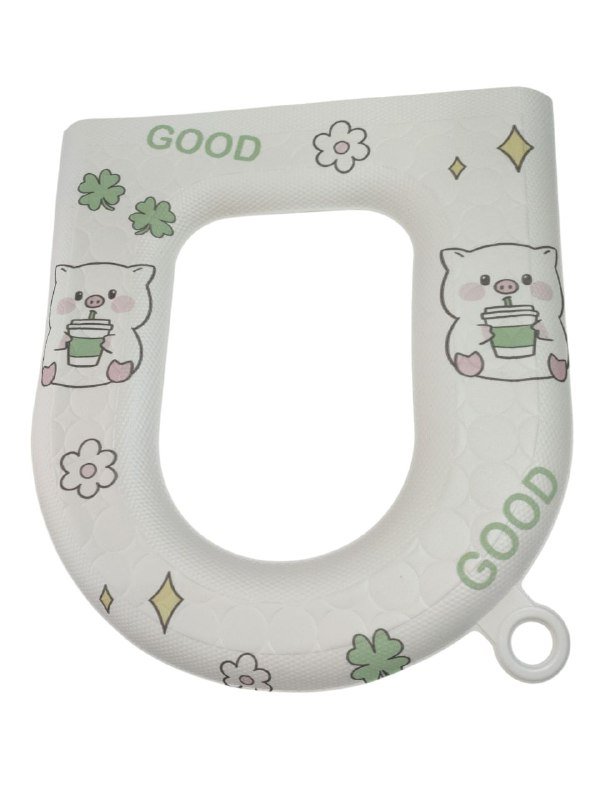 Toilet Seat Cover Cartoon Print Design Shaped EVA Padded Toilet Seat Cushion Cover Pads Bathroom Accessories