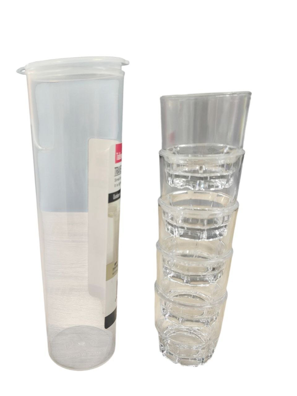 coffe cups set 5 pieces-Acrylic clear