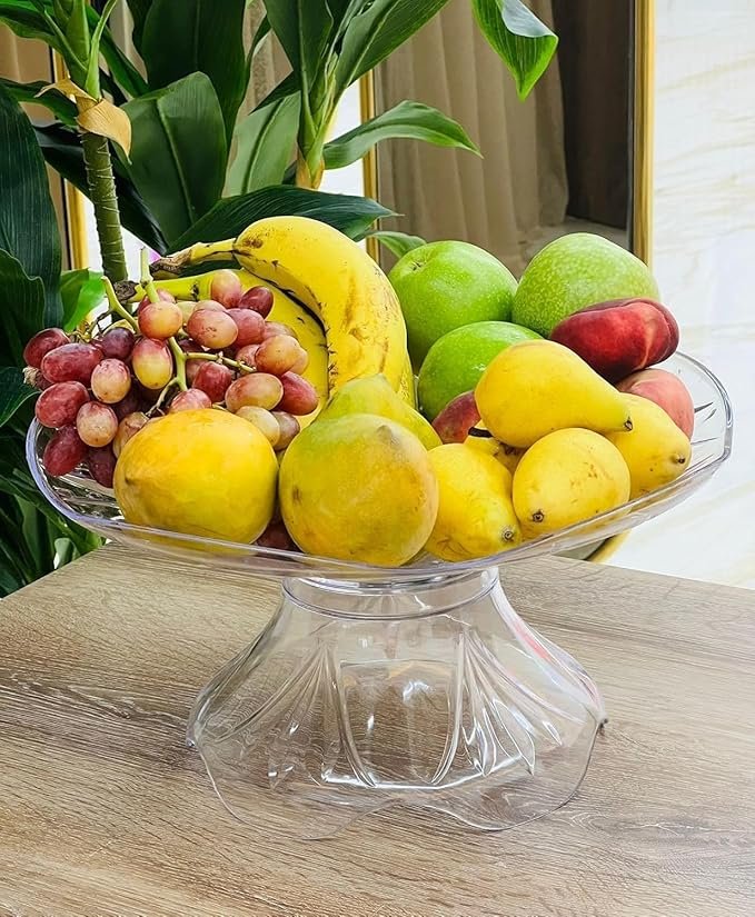 Acrylic fruit platebWith a crystal base