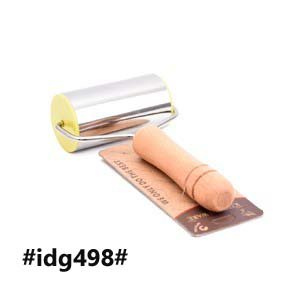 Small Stainless Steel Dough Roller With Wood Handle