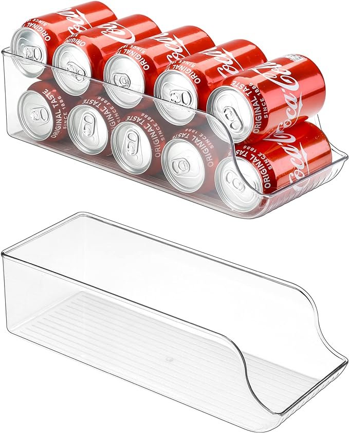 Long Plastic Soda Can Dispenser Storage Organizer Container Bin