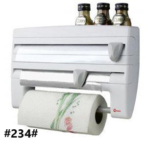 Kitchen foil wipes Holder, brand MetalTex, 3 in 1 Roll , white color