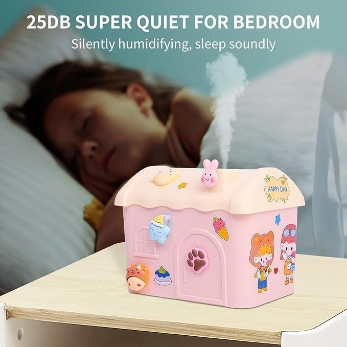 House-shaped freshener with a tank to perfume children's rooms