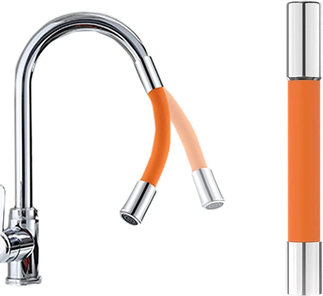 Universal Foaming Extension Tube, Faucet Splash-Proof Extender with Connector, 360°Free Bending Adjustable Sink Drain Extension Hose, for Kitchen Bathroom Sink (20CM)