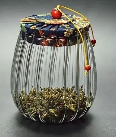 Airtight glass jar with lid, food container, bottles