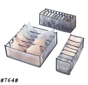 3 Pieces Underwear Organizer Foldable Drawer Organizer For Underwear Bra Sock Storage