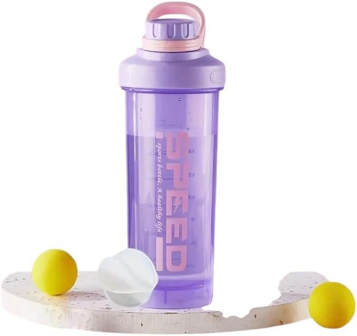 1pc Leak-Proof Protein Shaker Cup with Mixing Ball - BPA-Free, High 800ml