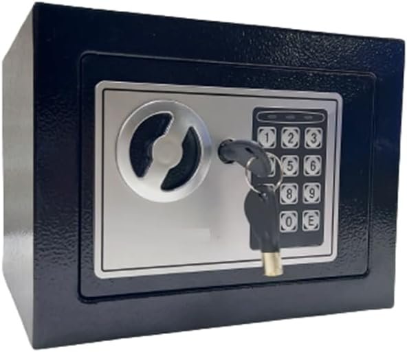 Small Rectangular Wooden Safe, 23x17x17 cm, Electronic Keypad Lock