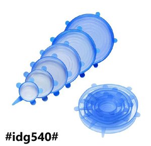 Silicone Stretch Lids Food and Bowl Covers to Keep Food Fresh 6 Pack of Various Sizes