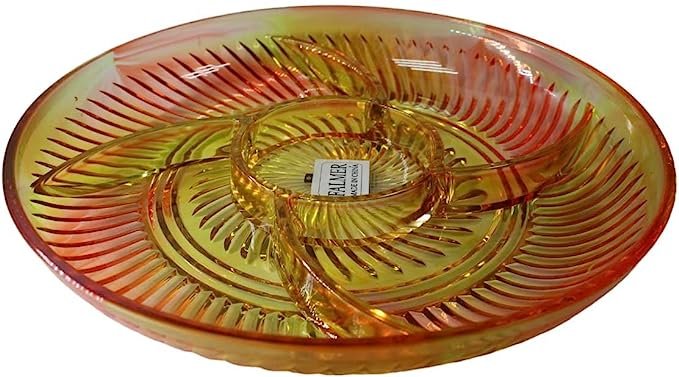 5 Compartment Round Food Storage Serving Tray