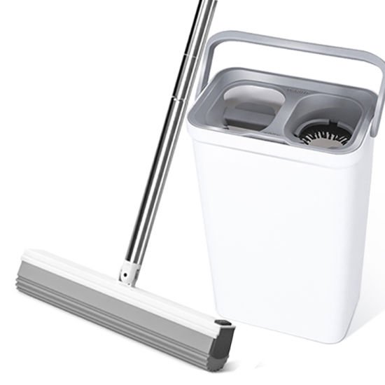 New Type Free Hand Washing Dry and Wet Dual Purpose PVA Rubber Cotton Flat Squeeze Mop Floor Mop