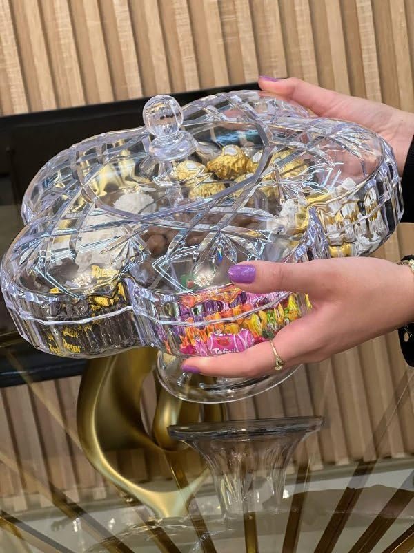 Acrylic Bonnaire with Lid for Candy and Chocolate Acrylic