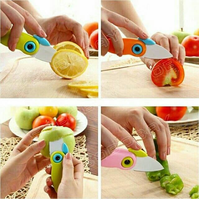 Ceramic Blade Folding Knife Small Fruit Cutlery Kitchen Pocket Knife Pare  Peeler