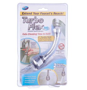 Turbo Flex Stainless Steel Faucet Sprayer - Silver