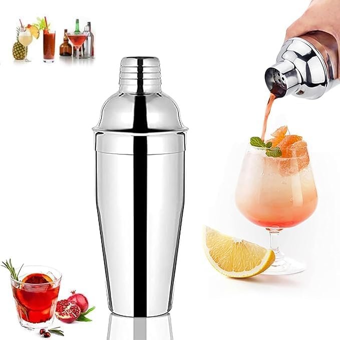 Stainless Steel Cocktail Shakers,Professional Bartending Tool for Home and Bar (550ml)