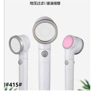 Shower Head To Purify Water of Chlorine and Negative Ions with silicone brush