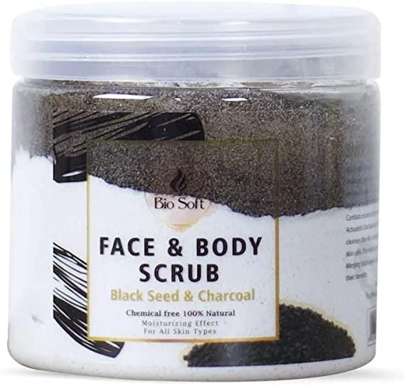 Face & Body Scrub Blackseed & Charcoal 500 gm - Bio Soft