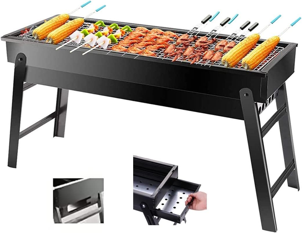 Charcoal Grill,Portable Barbecue Grill Folding BBQ Grill,Small Barbecue Grill,Outdoor Grill Tools for Camping Hiking Picnics Traveling size 600 * 230 * 335