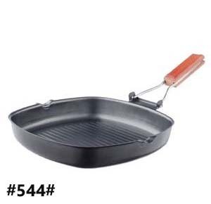 Non stick square Grill Pan with Wooden Handle - 28 cm