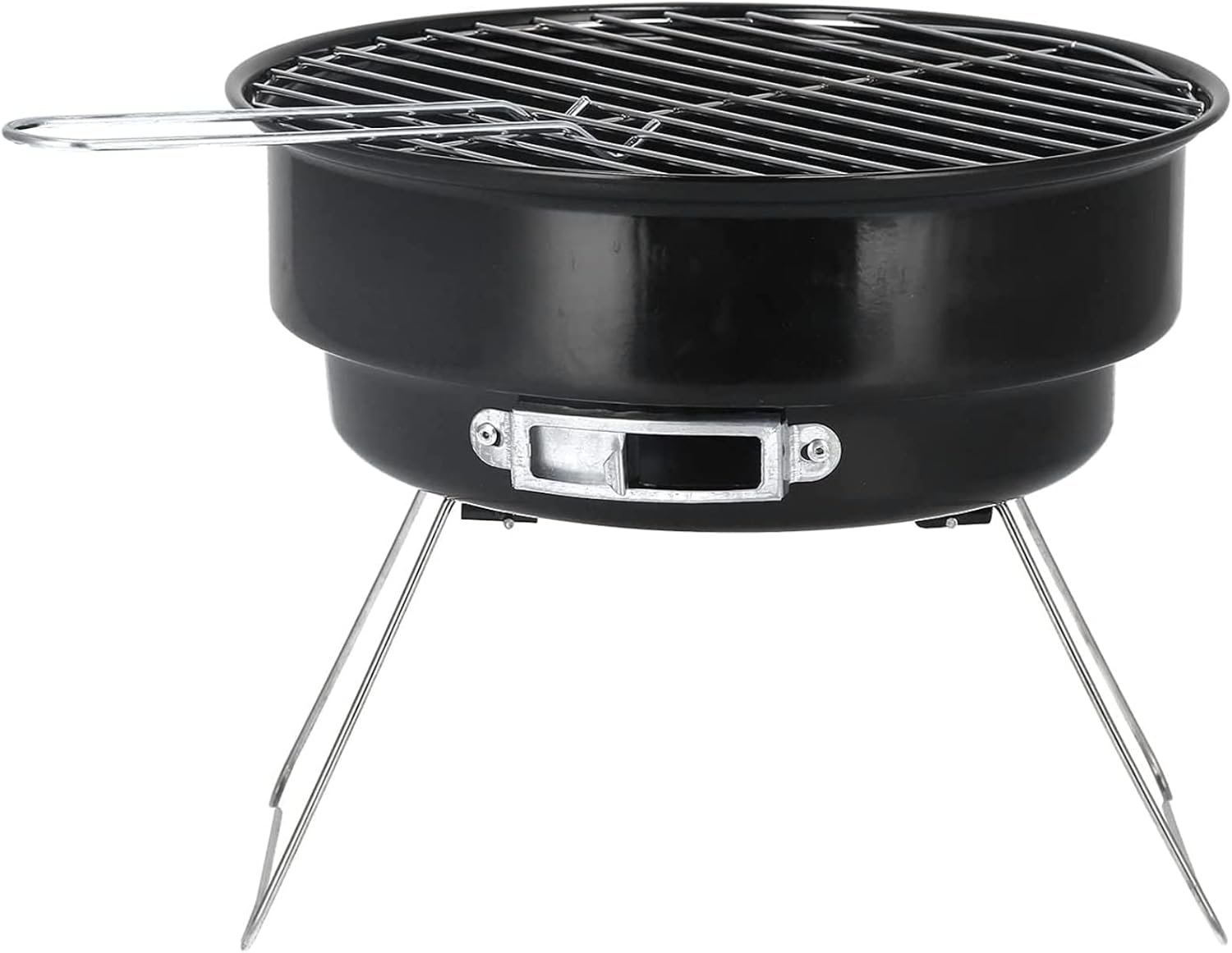 Round BBQ Charcoal Grill, Portable and lightweight, foldable bracket design, easy to install simple to carry and store, Mini Round Non-Stick Grill