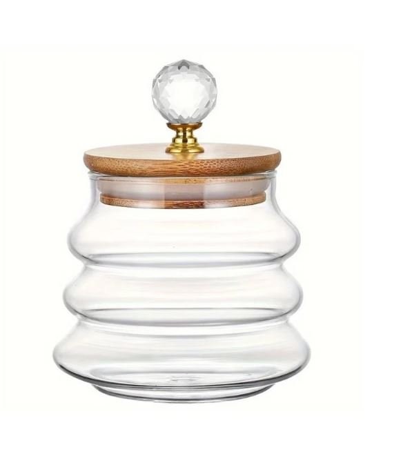 Cookie Snacks Glass Container Food Storage Organizer Clear Decorative Sugar Bowl for Home Buffet Party Wedding Display Decor