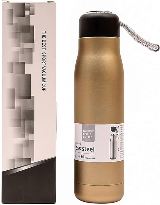 Vacuum Insulated Water Bottle & Vacuum Flask 550ml,10 Hours Hot/30 Hours Cold,Double Walled 18/8 Stainless Steel for Kids, Sport Multicolor