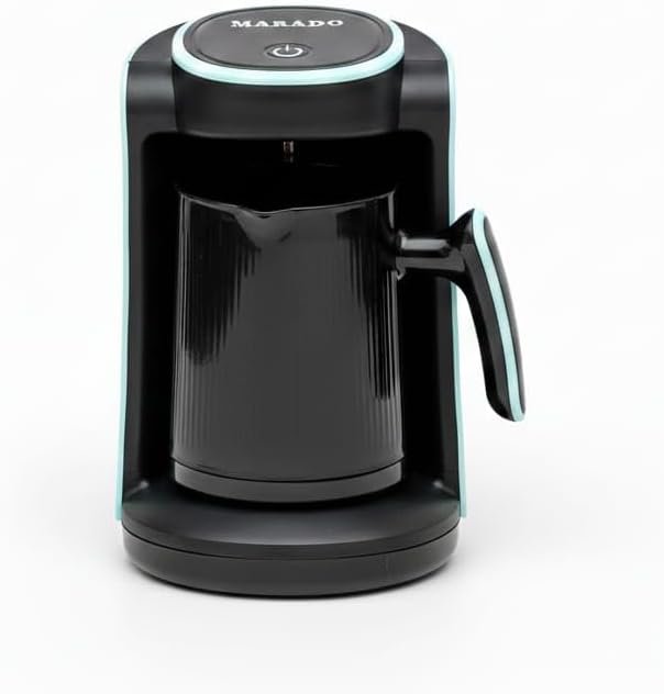 Automatic Greek & Turkish Coffee Machine with Overflow Prevention System, 4-5 Cup Capacity, One-Touch Operation, Detachable Pot.