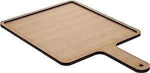 Square Wooden snack plate with handle